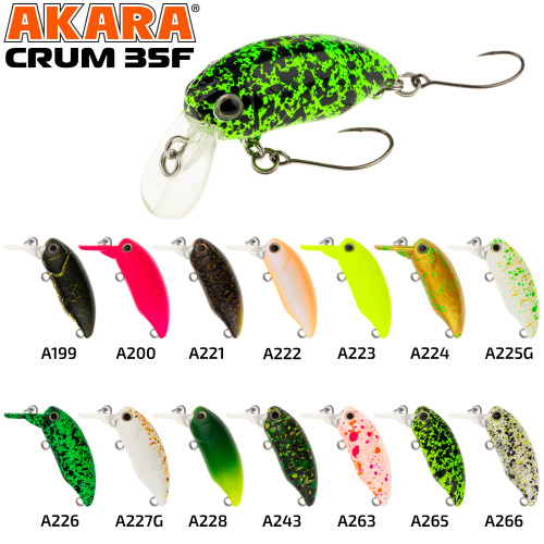 Воблер Akara Crum 35F 2,2 гр. A228