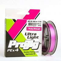 Шнур ProJig UltraLight 100м, розовый, 0,09мм, 4,6кг
