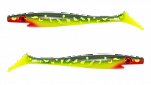 Силиконовая приманка Strike Pro Pig Shad Tournament, цвет: Hot Pike, (уп./2шт.), (SP-172M#KG2)