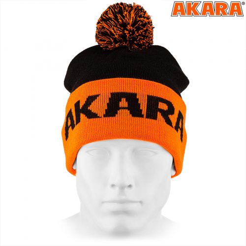 Шапка Akara Sport Winter Pompon Black/Orange 5 фото 2