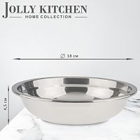 Тарелка Jolly Kitchen нерж. cталь 0,8мм 18 см