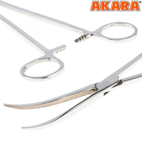 Клещи Akara FC 3806 15 см загнутые фото 2