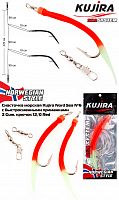 Снасточка морская Kujira Nord Sea №6 с быстросменн. прим. (2Gum 12/0 Red)