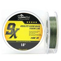 Шнур DuraKing 9X , 150м, оливково-зеленый #1, 0,16мм, 22lbs