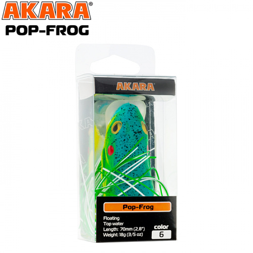 Лягушка Akara Pop-Frog 70 мм 18 гр. (3/5 oz 2,8 in) 7 фото 3