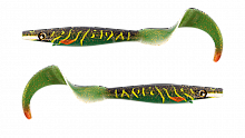 Силиконовая приманка Strike Pro Pig Tail Junior , цвет: Green Motoroil Pike UV, (уп./2шт.), (SP-172R