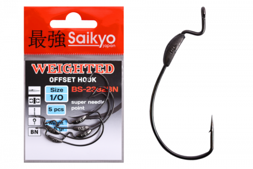 Крючки Saikyo BS-2332 Weighted BN №1/0 (5 шт)