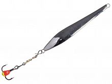 Блесна вертикальная зимняя Lucky John DOUBLE BLADE с цепочкой и тройником 45 мм SG блистер