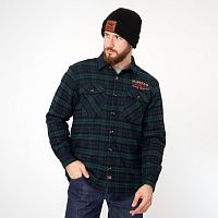 Рубашка Alaskan с мех. подкл. синяя клетка XXXL
