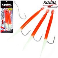 Снасточка морская Kujira Gummi Makk 8/0 Lumo+Red (3 шт)