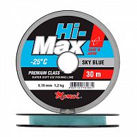 Леска Hi-Max Sky Blue 0,25 мм, 6,5 кг, 30 м, голубая