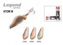 Блесна колеб. Akara Legend Atom M со вставкой 60 мм 13 гр. Go(Sil)
