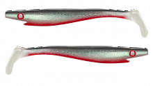 Силиконовая приманка Strike Pro Pig Shad Jr, цвет: Red Ghost Turkos holo, (уп./2шт.), (SP-172C#SP18)
