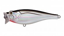 Воблер Поппер Strike Pro Sea Monster 80, цвет: A010-EP Black Back Silver, (SH-002A#A010-EP)