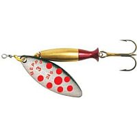 Блесна вращ. Mepps AGLIA LONG HEAVY, 1+ Silver PTS Red