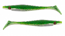 Силиконовая приманка Strike Pro Pig Shad Jr, цвет: Green Shad Flash, (уп./2шт.), (SP-172C#117)