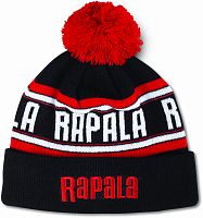 Шапка RAPALA с помпоном - черная с красным и белым