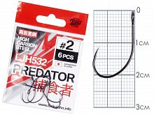 Крючки Lucky John PREDATOR сер. LJH532 разм.002 6шт.