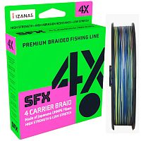 Леска плетеная SFX 4X разноцветная 300 м 0.330 мм 23 кг PE 4