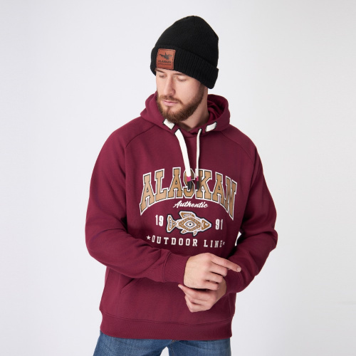 Толстовка Alaskan Promo Hoodie бордо L