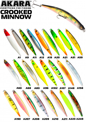 Воблер Akara Crooked Minnow 90F 7 гр. A83